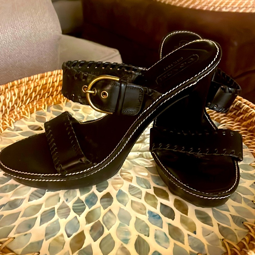 Coach Leather Kendra Sandal Heels
